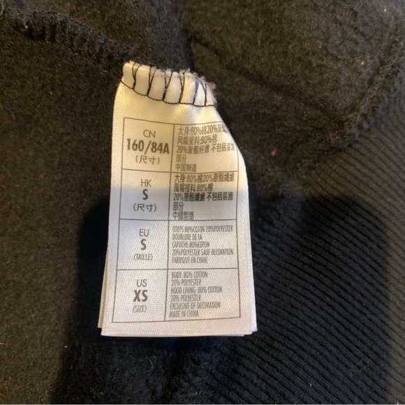 DISNEY Minnie Mouse Red and Black Polka Dot Hoodie with ears size XS - Picture 8 of 9